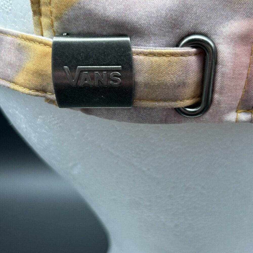 VANS Hat Tie Dye Spray Paint Baseball Cap StrapBack Embroidered Logo Pink - Picture 7 of 11